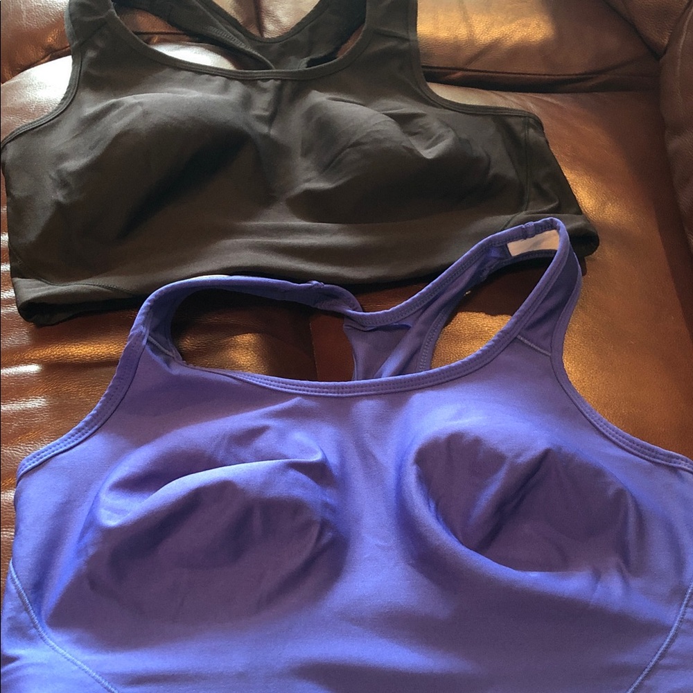 Set of 2 AVIA Women's Seamless Sports Bra - Black & Blue